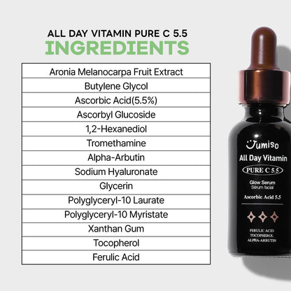 All Day Vitamin Pure C 5.5 Glow Serum (30ml/15ml)
