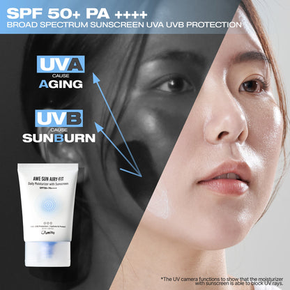 [+$50 FREE GIFT] AWE⋅SUN AIRY-FIT Daily Moisturizer with Sunscreen SPF50+ PA++++ 50ml