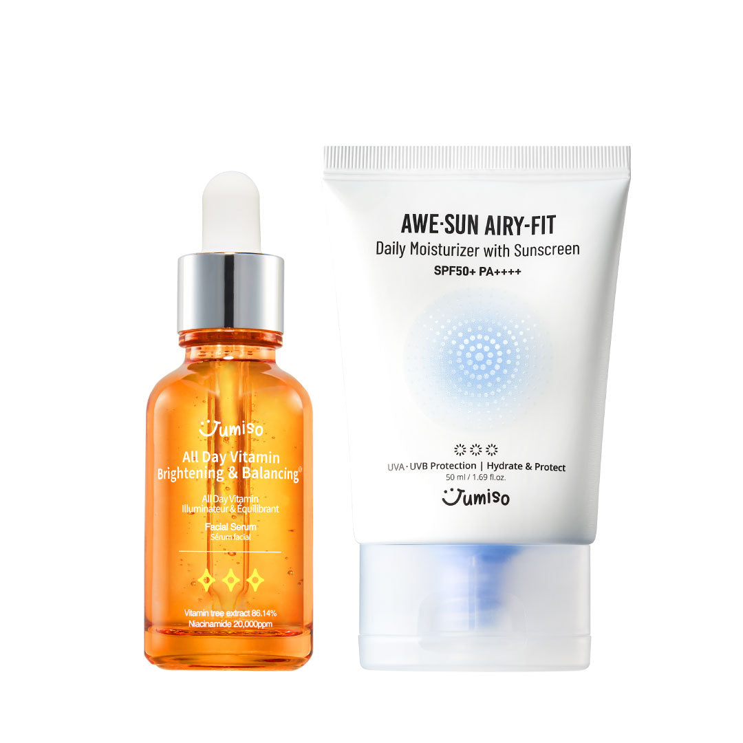 All Day Vitamin Brightening &amp; Balancing Serum + AWE⋅SUN AIRY-FIT Sunscreen SPF50+ PA++++ 50ml Set