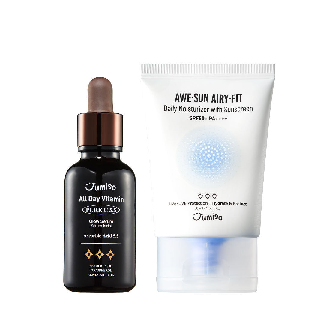 Awe Sun Daily 5.5 Set (AWE-SUN AIRY-FIT Daily Moisturizer with Sunscreen + All Day Vitamin Pure C 5.5 Glow Serum)