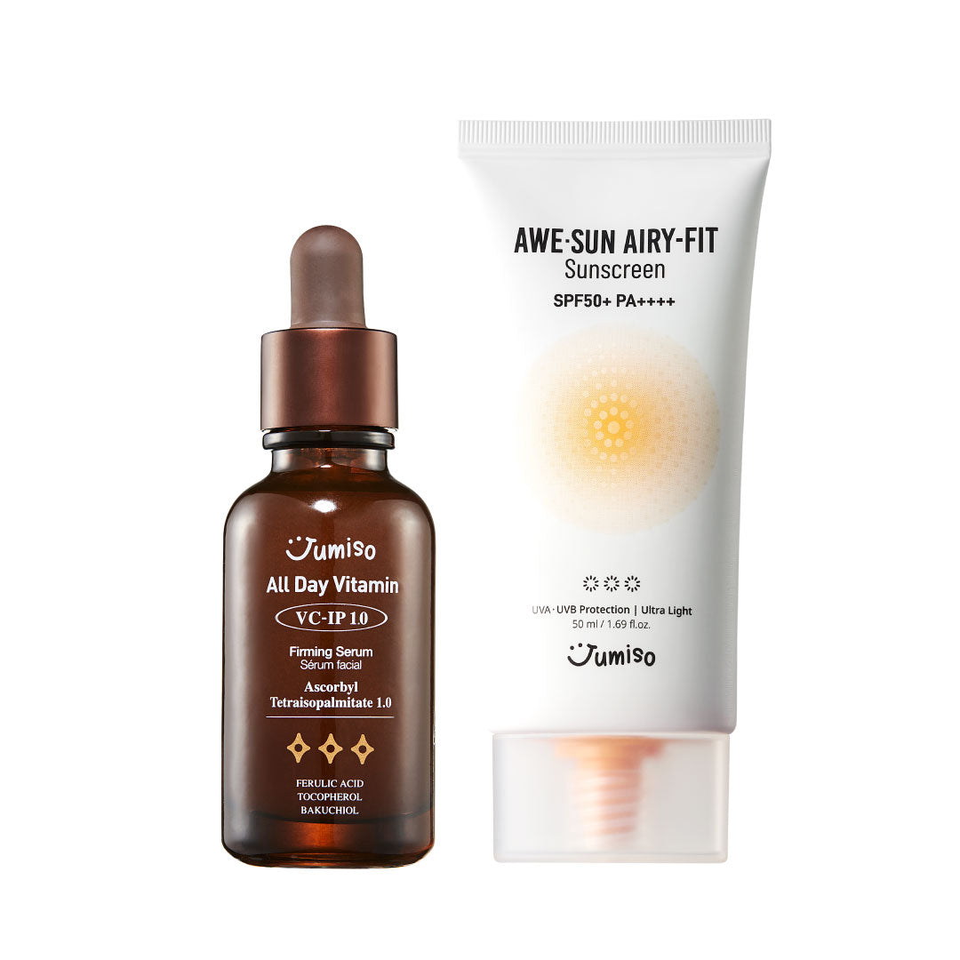 Awe Sun 1.0 Set (AWE-SUN AIRY-FIT Sunscreen + All Day VC-IP 1.0 Firming Serum)