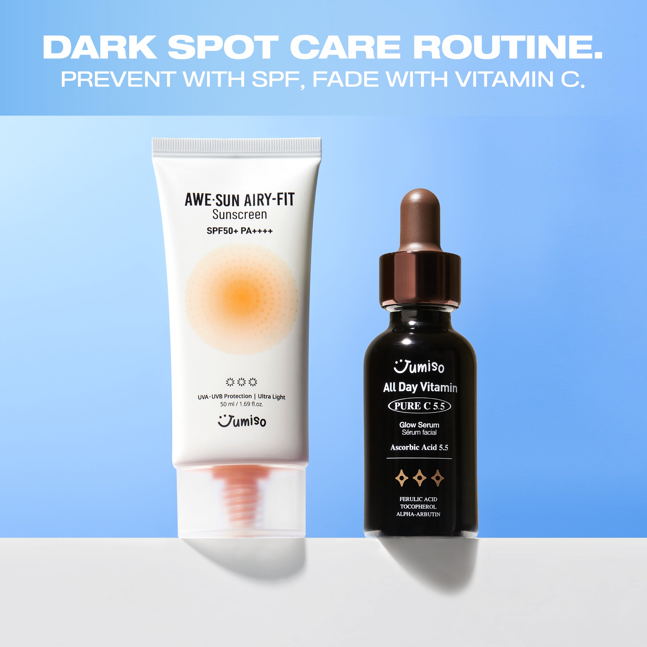 Awe Sun 1.0 Set (AWE-SUN AIRY-FIT Sunscreen + All Day Vitamin Pure C 5.5 Glow Serum)